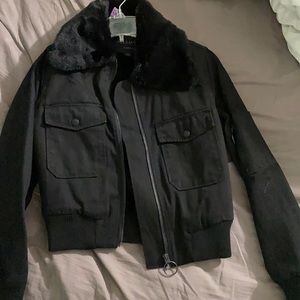 AllSaints Fur Collar Bomber